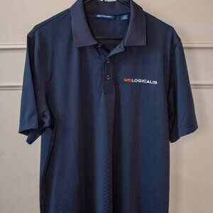 CUTTER & BUCK Short Sleeve Polo Large Blue